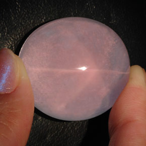 101.45克拉天然粉色星光粉晶，透明，29.4×26.6毫米，透明/半透明