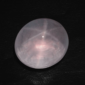 38.95克拉天然粉色星光粉晶，椭圆形切割，20.1×17.9毫米，透明