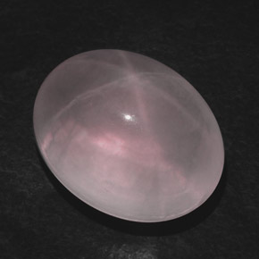 42.71克拉天然粉色星光粉晶，椭圆形切割，22.2×17.5毫米，透明