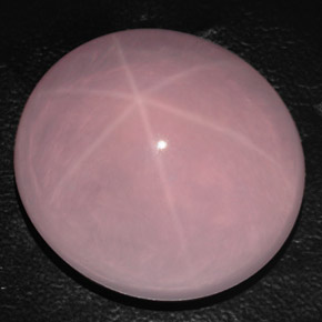 93.25克拉天然粉色星光粉晶，透明，28.2×26毫米，透明/半透明