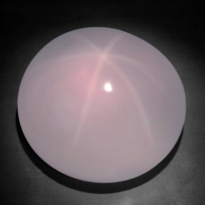 311.65克拉天然粉色星光粉晶，椭圆形切割，43.5×42毫米，透明