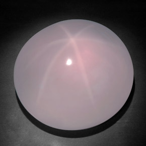 311.65克拉天然粉色星光粉晶，椭圆形切割，43.5×42毫米，透明