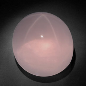149.85克拉天然粉色星光粉晶，椭圆形切割，31×28毫米，透明