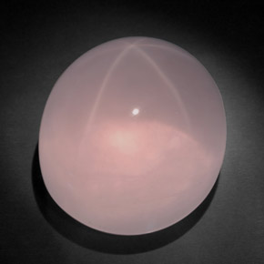 149.85克拉天然粉色星光粉晶，椭圆形切割，31×28毫米，透明