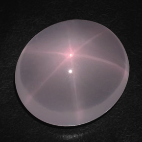 96.13克拉天然粉色星光粉晶，椭圆形切割，30.9×28.1毫米，透明