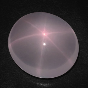 96.13克拉天然粉色星光粉晶，椭圆形切割，30.9×28.1毫米，透明