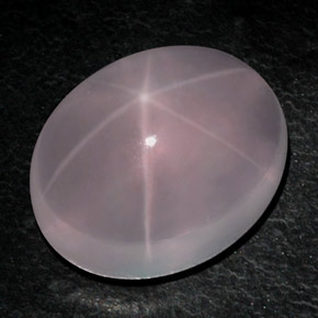 49.05克拉天然粉色星光粉晶，椭圆形切割，23.5×18.8毫米，透明