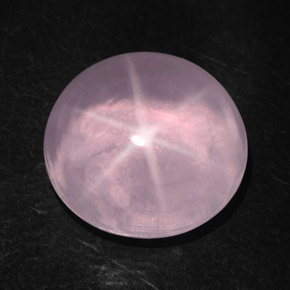 28.96克拉天然粉色星光粉晶，椭圆形切割，18.2×17毫米，透明