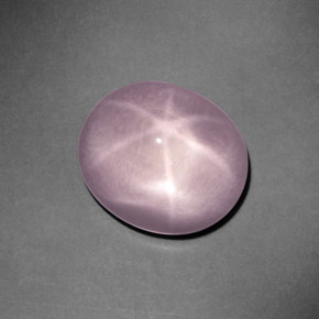 9.15克拉天然星光粉晶，椭圆形切割，透明