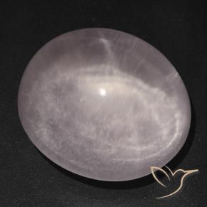 42.56克拉天然星玫瑰石英，椭圆形，透明