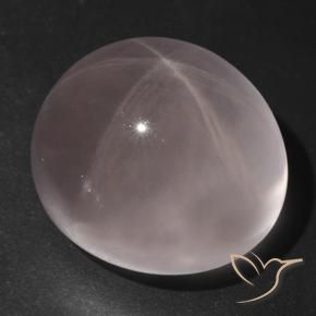 68.71克拉天然星玫瑰石英，椭圆形切割，透明