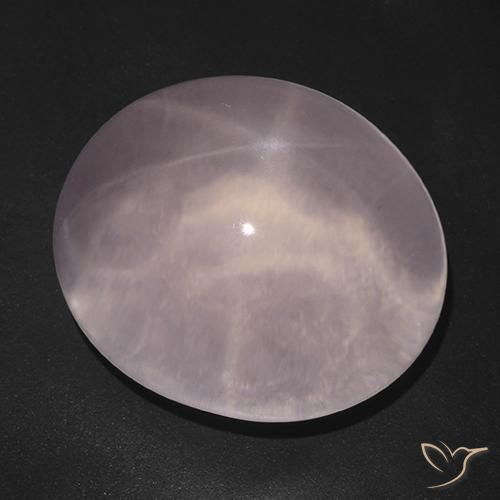 165.68ct 天然 浅粉色 星玫瑰石英, 椭圆形, 透明