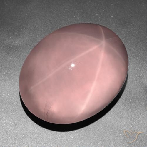178.98ct 天然 中粉红色 星玫瑰石英, 椭圆形, 透明
