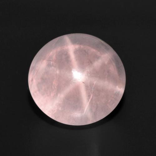 7.29克拉天然粉色星光粉晶，椭圆形切割，11.3×11毫米，半透明