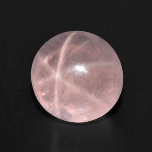 7.29克拉天然粉色星光粉晶，椭圆形切割，11.3×11毫米，半透明