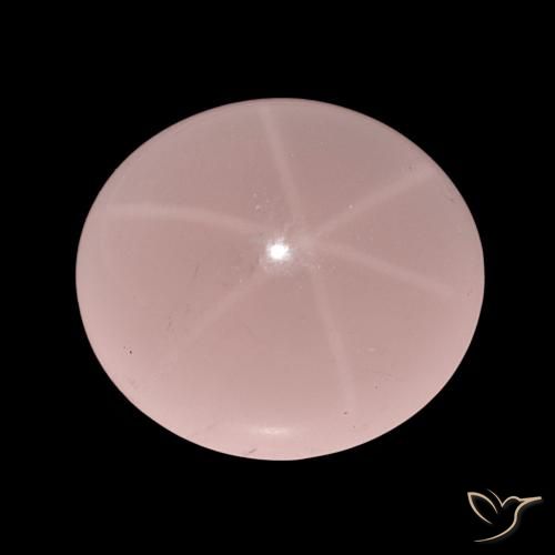 62.47ct 粉色调 星玫瑰石英, 椭圆形, 半透明