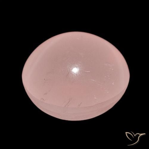 62.47克拉天然星玫瑰石英，椭圆形，半透明
