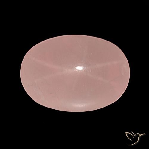38.81ct 玫瑰粉色 星玫瑰石英, 椭圆形, 半透明