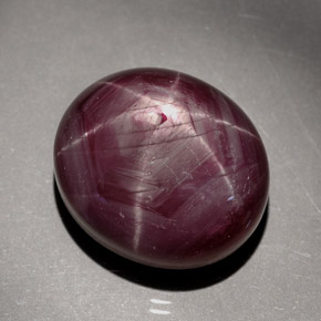 26.50克拉天然红色星光红宝石，椭圆形切割，17.1×15.1毫米，不透明