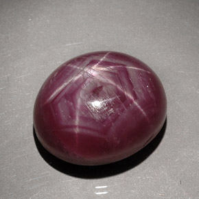 33.78克拉天然红色星光红宝石，椭圆形切割，18.1×15.1毫米，不透明