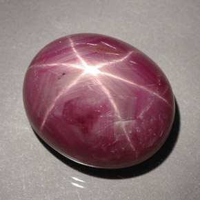 31.05克拉天然红色星光红宝石，椭圆形切割，18×15.2毫米，不透明