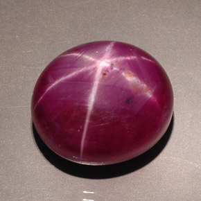 23.70克拉天然红色星光红宝石，椭圆形切割，16.1×14.1毫米，不透明