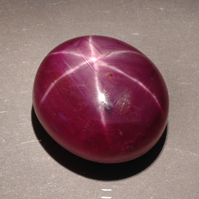 23.70克拉天然红色星光红宝石，椭圆形切割，16.1×14.1毫米，不透明