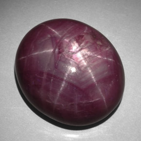 45.34克拉天然红色星光红宝石，椭圆形切割，20.8×18毫米，不透明