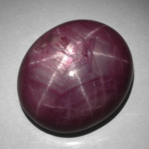 45.34克拉天然红色星光红宝石，椭圆形切割，20.8×18毫米，不透明