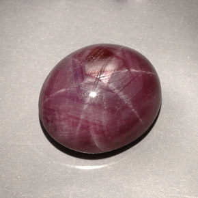 27.30克拉天然红色星光红宝石，椭圆形切割，18×15.2毫米，不透明