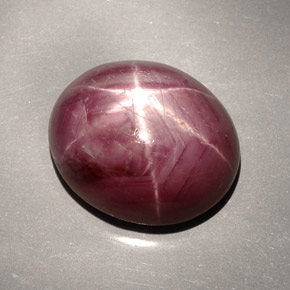 33.66克拉天然红色星光红宝石，椭圆形切割，19×16.2毫米，不透明