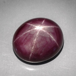 30.60克拉天然红色星光红宝石，椭圆形切割，18×15.4毫米，不透明