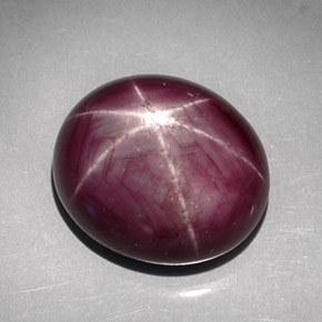 30.60克拉天然红色星光红宝石，椭圆形切割，18×15.4毫米，不透明