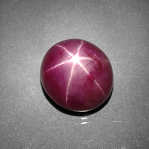 7.45克拉天然红色星光红宝石，椭圆形切割，10.8×9.9毫米，不透明