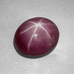 6.10克拉天然红色星光红宝石，椭圆形切割，10.8×9.2毫米，不透明