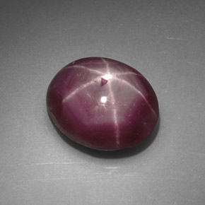 4.12克拉天然红色星光红宝石，椭圆形切割，10×8.1毫米，不透明