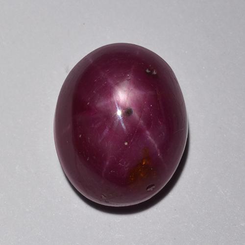 8.39克拉天然红色星光红宝石，椭圆形切割，10.9×8.9毫米，不透明