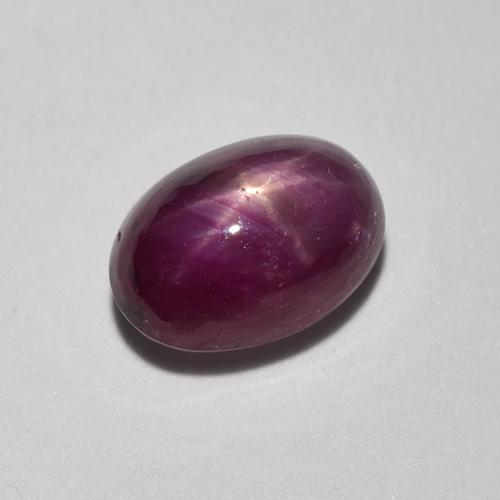 0.83克拉天然红色星光红宝石，椭圆形切割，5.9×4.3毫米，半透明