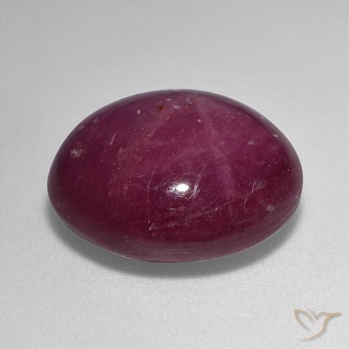 13.67克拉天然星光红宝石，椭圆形，不透明