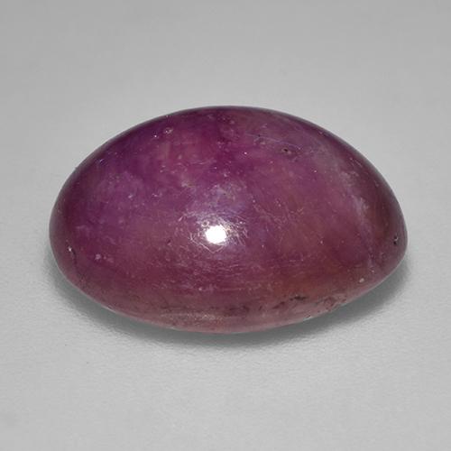 16.92克拉天然红色星光红宝石，椭圆形切割，16.2×12.7毫米，不透明