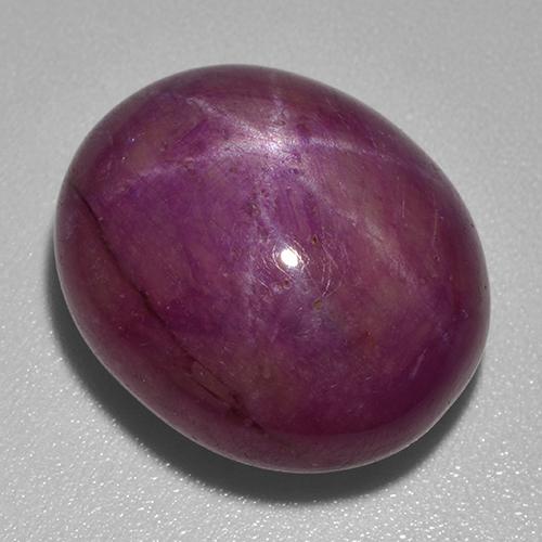 24.57克拉天然星光红宝石，椭圆形切割，不透明