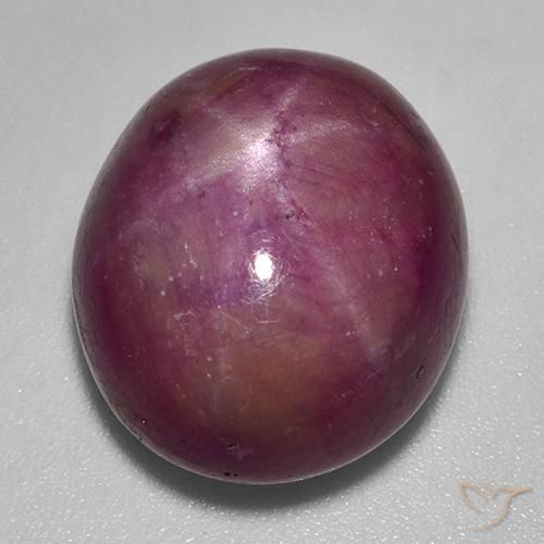 25.63克拉天然星光红宝石，椭圆形，不透明