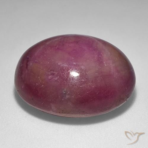 25.63克拉天然星光红宝石，椭圆形，不透明