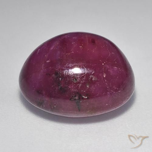 13.37克拉天然星光红宝石，椭圆形，不透明