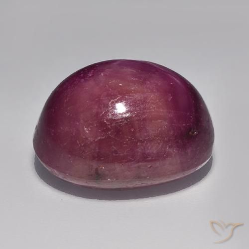 12.53克拉天然星光红宝石，椭圆形，不透明
