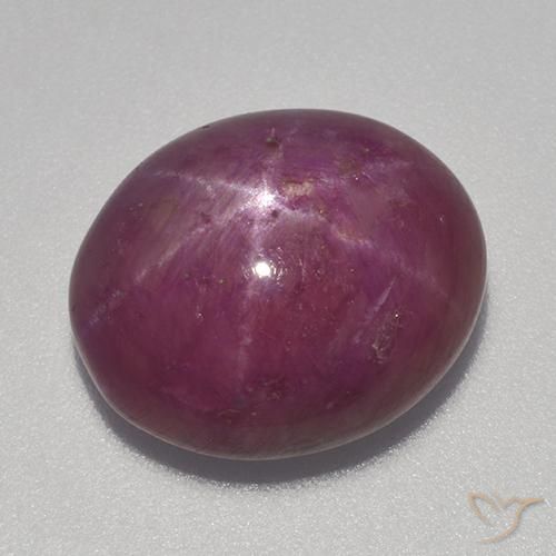 13.70克拉天然星光红宝石，椭圆形，不透明