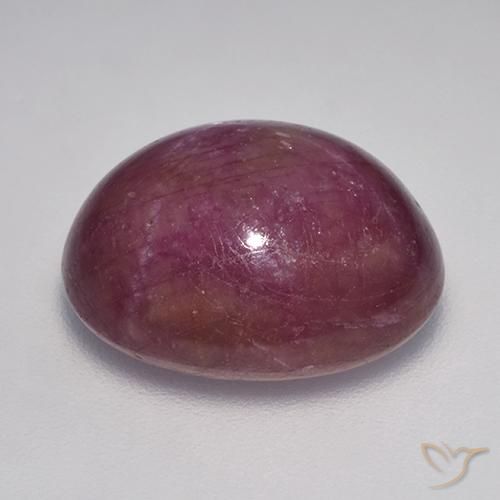 17.70克拉天然星光红宝石，椭圆形，不透明