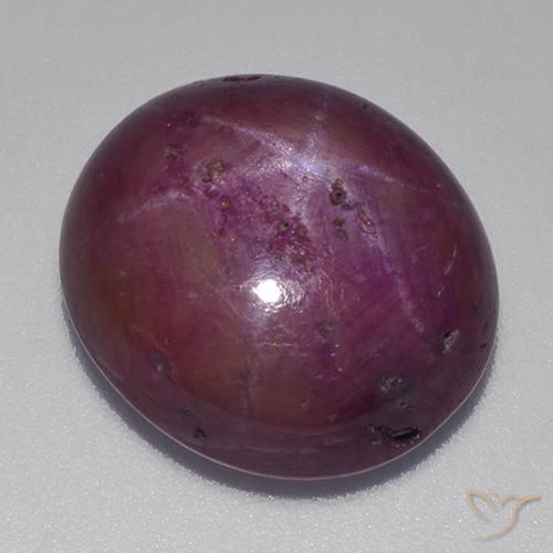 14.94克拉天然星光红宝石，椭圆形，不透明