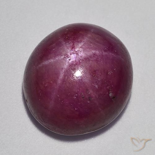 16.58克拉天然星光红宝石，椭圆形，不透明