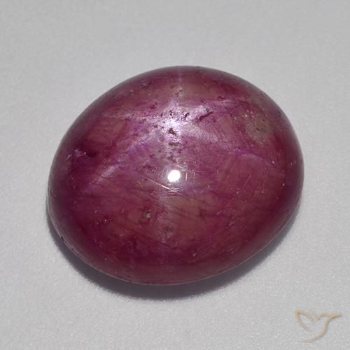 12.64克拉天然星光红宝石，椭圆形，不透明